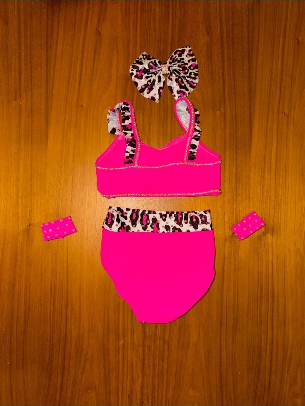 Hot Pink Leopard Jazz Dance Costume - Child 5
